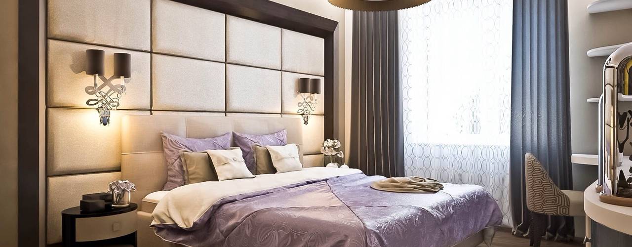 Яркие акценты современных квартир, STONE design STONE design Modern style bedroom