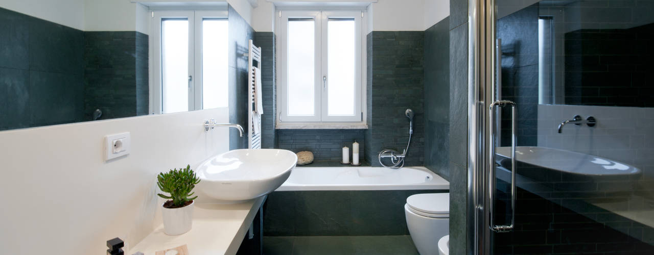 Appartamento ad Ostiense - Roma, Archifacturing Archifacturing 現代浴室設計點子、靈感&圖片
