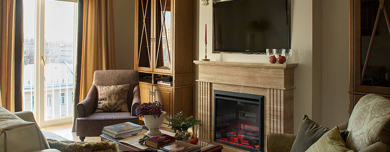 Квартира на Б.Ордынке, COUTURE INTERIORS COUTURE INTERIORS Classic style living room