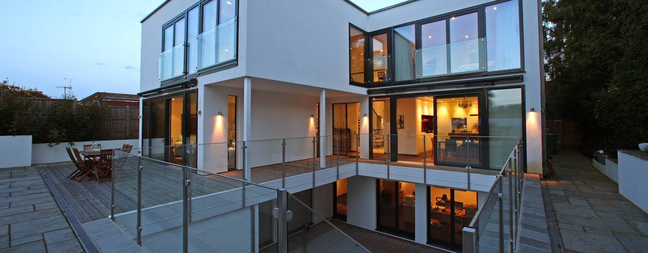 Radlett house, Tye Architects Tye Architects Modern balcony, veranda & terrace