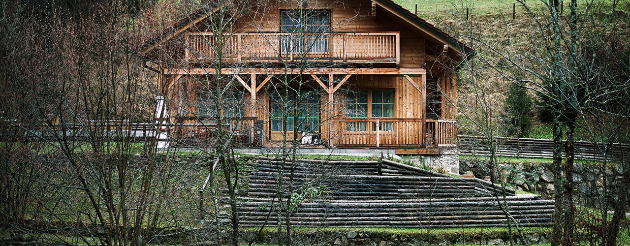 Einfamilienhaus, Thoma Holz GmbH Thoma Holz GmbH Casas campestres