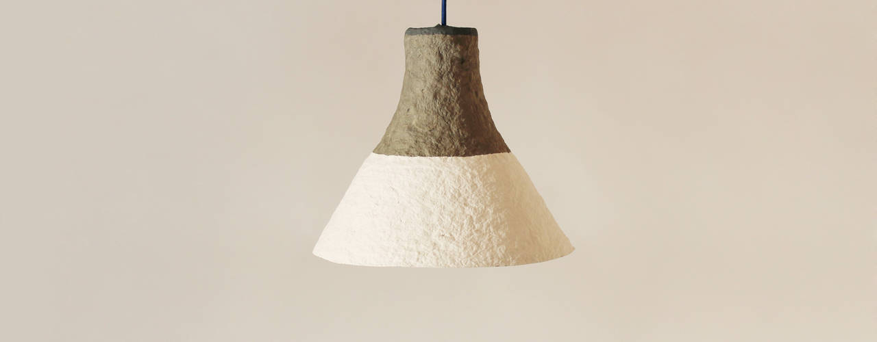 The series of paper pulp pendant lamps “Rumcajs”, Crea-re Studio Crea-re Studio Living room