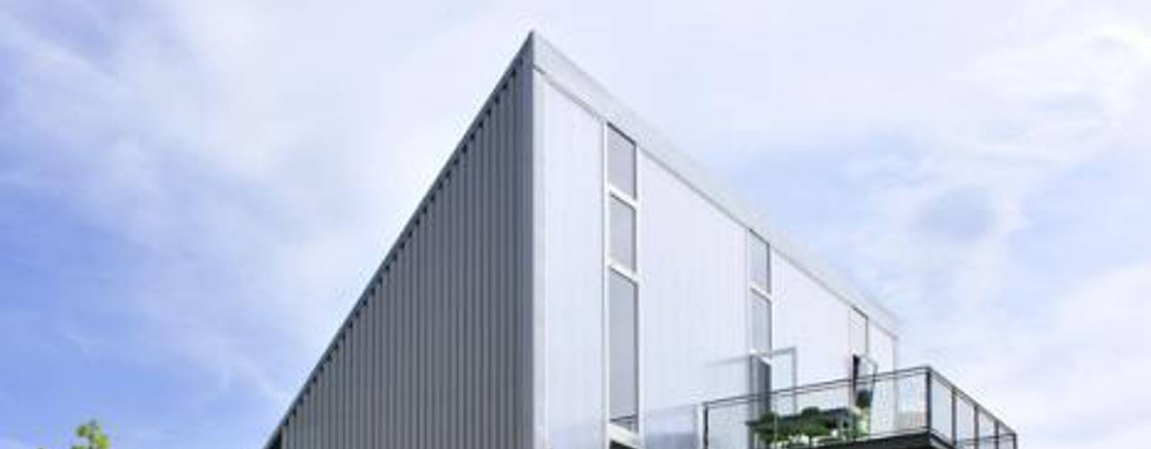 Maison triangle, barres-coquet architectes barres-coquet architectes Case in stile industriale