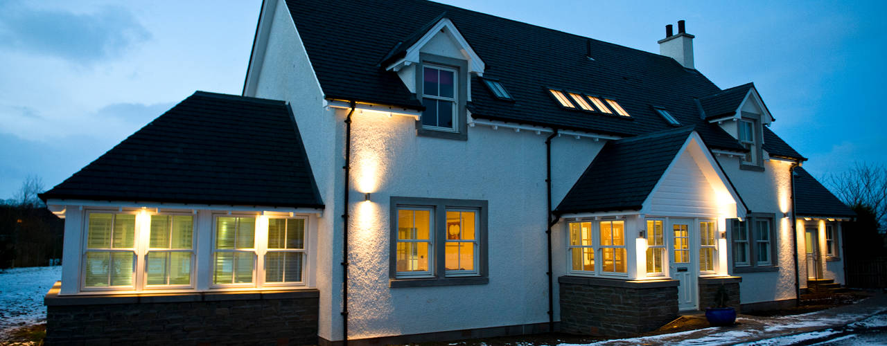 Snowdrop Lodge, Beach Road, St. Cyrus, Aberdeenshire, Roundhouse Architecture Ltd Roundhouse Architecture Ltd Casas de estilo clásico