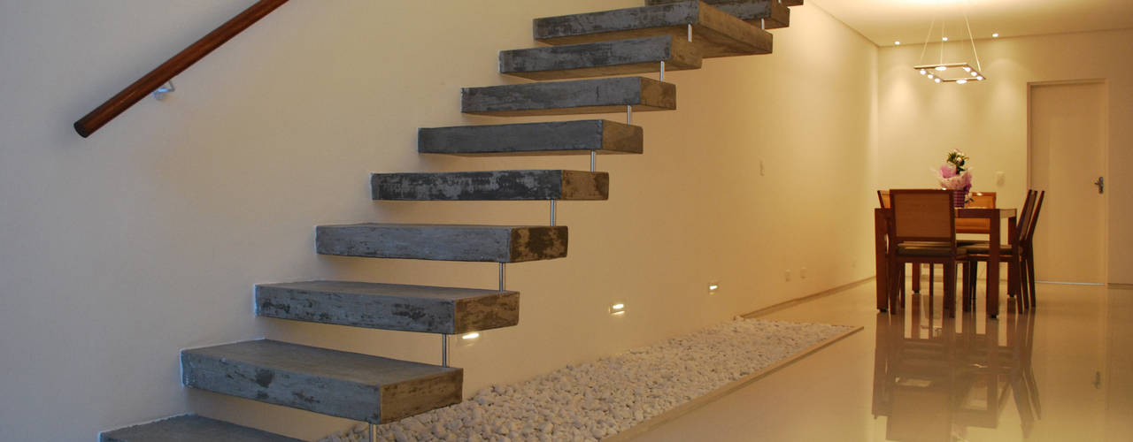 Projeto Residêncial Manuel, ArkDek ArkDek Pasillos, vestíbulos y escaleras de estilo ecléctico