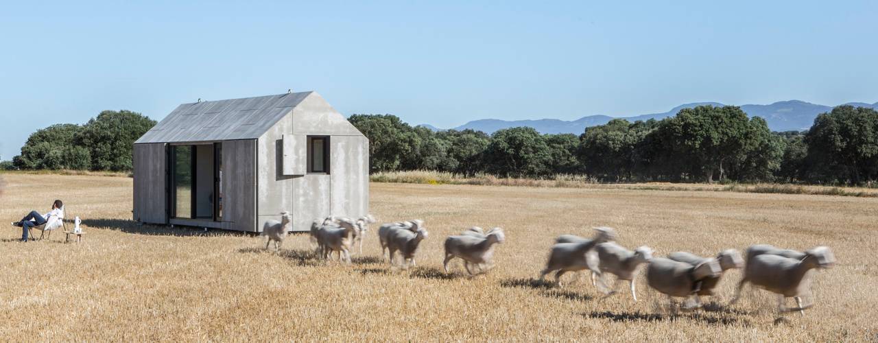 La instalación de una Casa prefabricada de 80m3 y 27m2, ÁBATON ÁBATON Casas prefabricadas