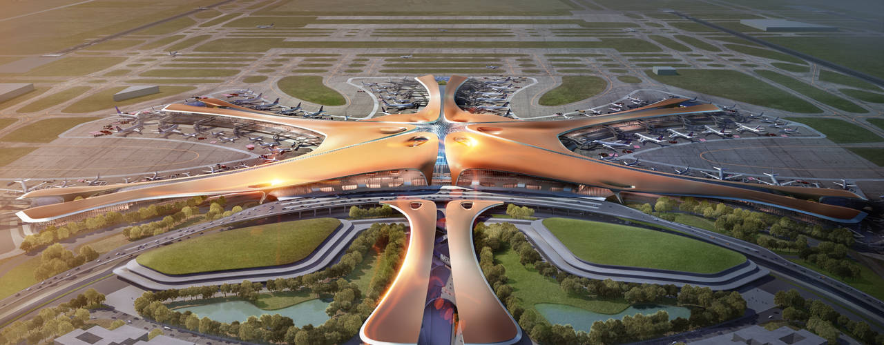 Beijing Daxing International Airport, Zaha Hadid Architects Zaha Hadid Architects Espacios comerciales