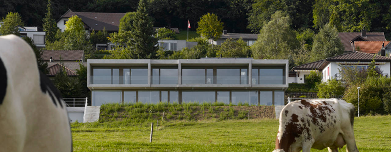 Doppelvilla am Jurasüdfuss, ern+ heinzl Architekten ern+ heinzl Architekten Rumah Minimalis