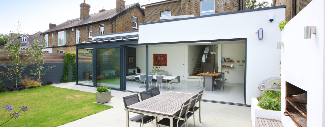 Residential conversion in Kew, PAD ARCHITECTS PAD ARCHITECTS Modern balcony, veranda & terrace