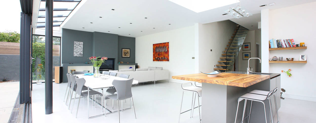 Residential conversion in Kew, PAD ARCHITECTS PAD ARCHITECTS Comedores de estilo moderno