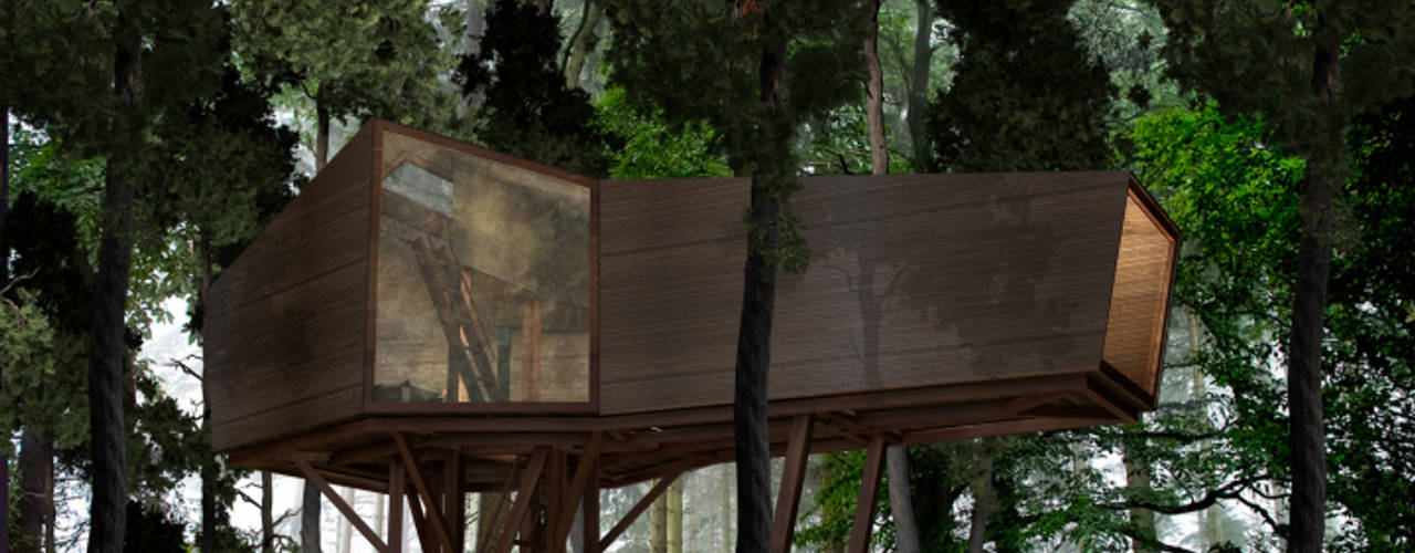 Inhabit Tree House, Woodstock, New York, antonygibbondesigns antonygibbondesigns Casas modernas