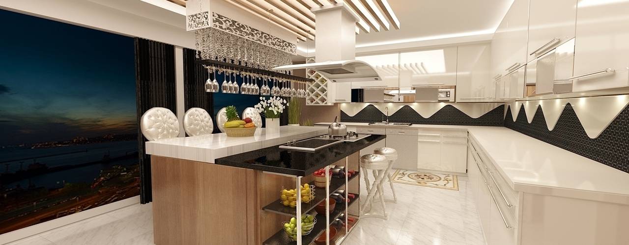 Feng Shui Uygulama, Meral Akçay Konsept ve Mimarlık Meral Akçay Konsept ve Mimarlık Modern Kitchen
