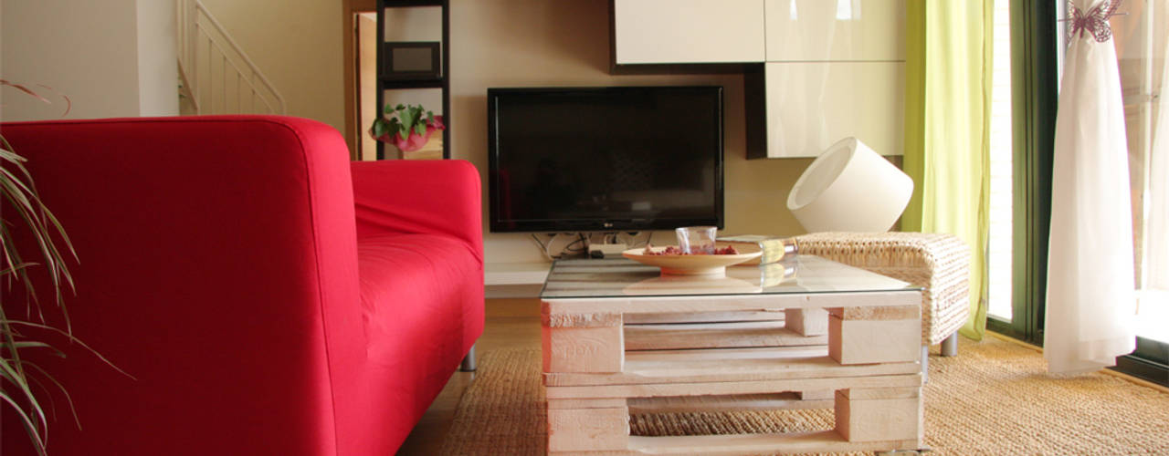 TEIDE mesa palets. 80×68 cm, 2 alturas, ECOdECO Mobiliario ECOdECO Mobiliario Rustic style houses