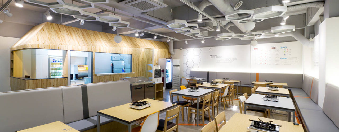 [DesigN m4]_식음공간 인테리어_BN 부대찌개 , Design m4 Design m4 Commercial spaces