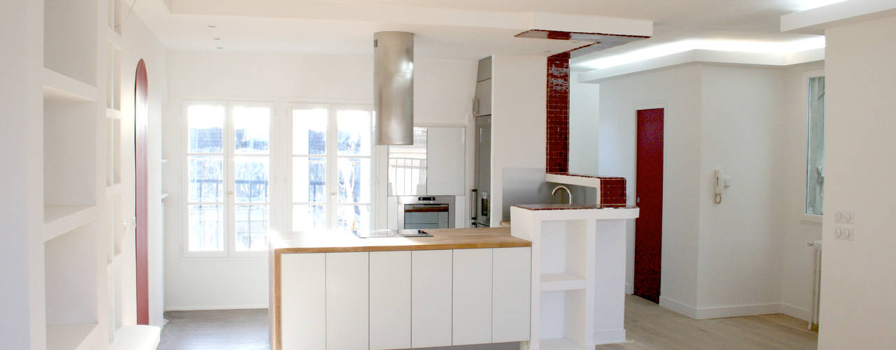 Appartement Paris 18e, Ateliers Safouane Ateliers Safouane Modern Mutfak