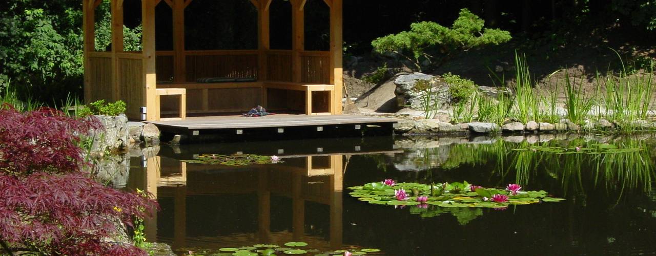 Die Anwendung japanischer Gartenkunst bei der Gestaltung von Gärten, japan-garten-kultur japan-garten-kultur Piscinas de estilo asiático