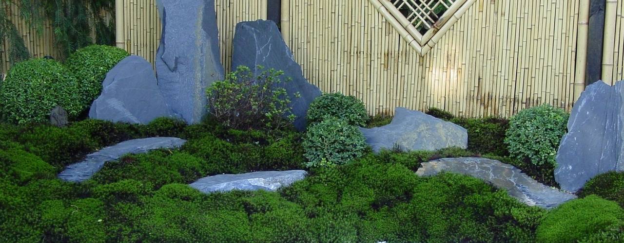 Premium Photo  A tranquil zen garden with a small pond bonsai trees and  raked sand patterns