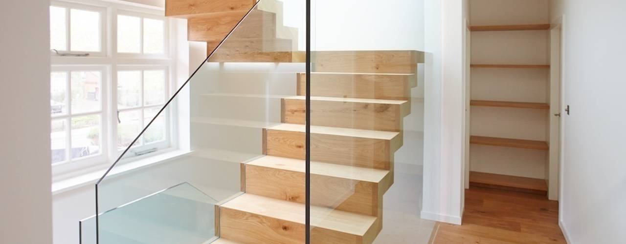 North London House Extension, Caseyfierro Architects Caseyfierro Architects Modern corridor, hallway & stairs