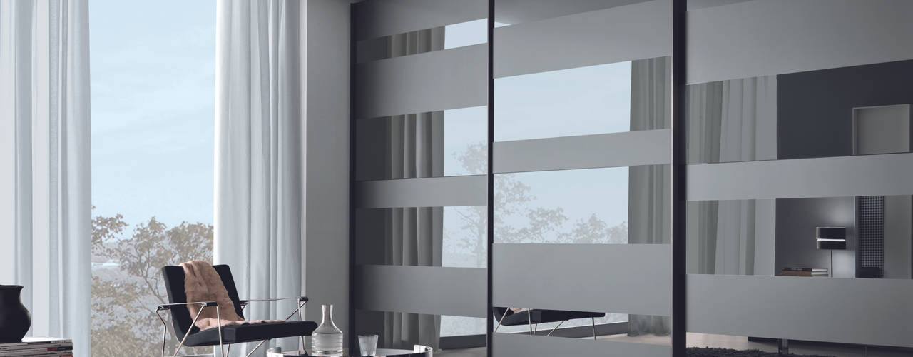 segmenta - Sliding glass door wardrobes, Lamco Design LTD Lamco Design LTD Modern Yatak Odası