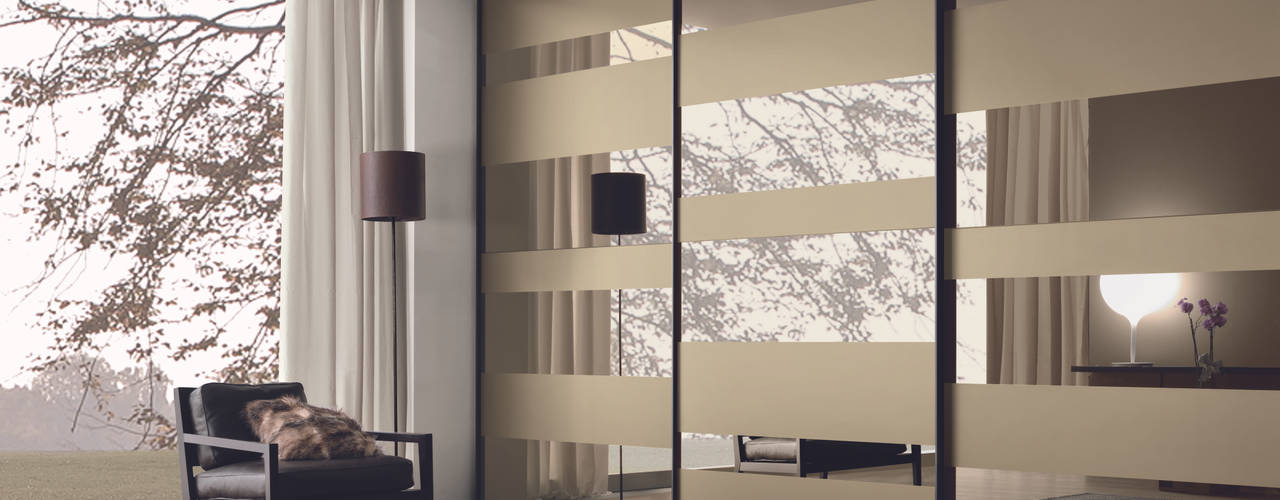 segmenta - Sliding glass door wardrobes, Lamco Design LTD Lamco Design LTD モダンスタイルの寝室