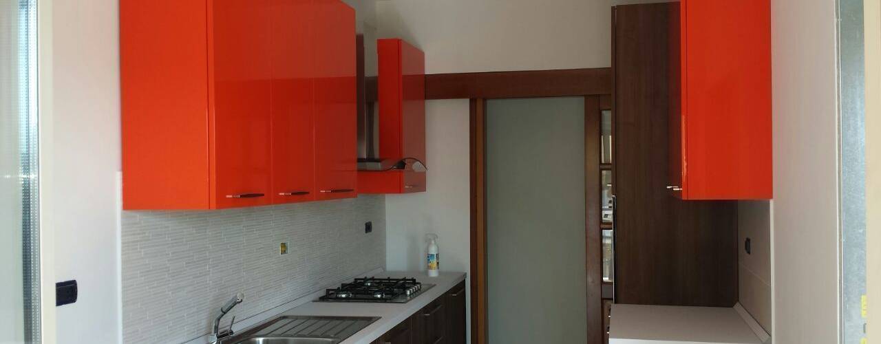 Progetto di interni per un appartamento di una giovane coppia - Roma, Via Val di Non , Roberta Rose Roberta Rose Modern kitchen