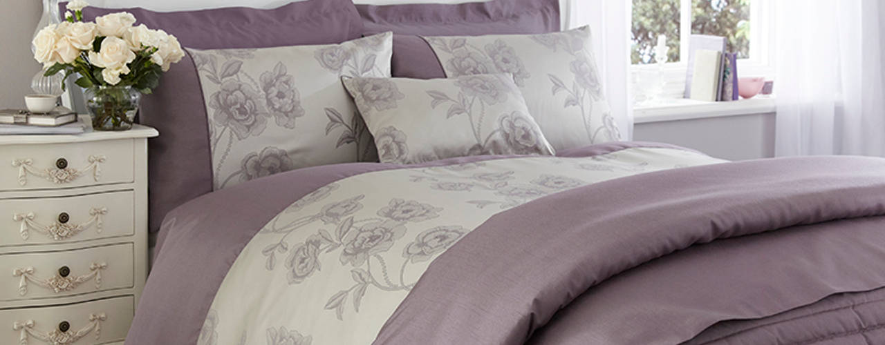 Charlotte Thomas "Antonia" Jacquard Collection in Light Purple, We Love Linen We Love Linen Klasik Yatak Odası