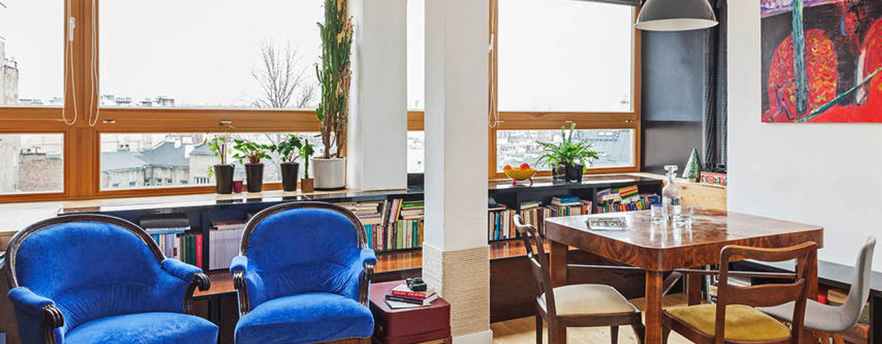 New Fifties, kacper gronkiewicz architekt kacper gronkiewicz architekt Eclectic style living room