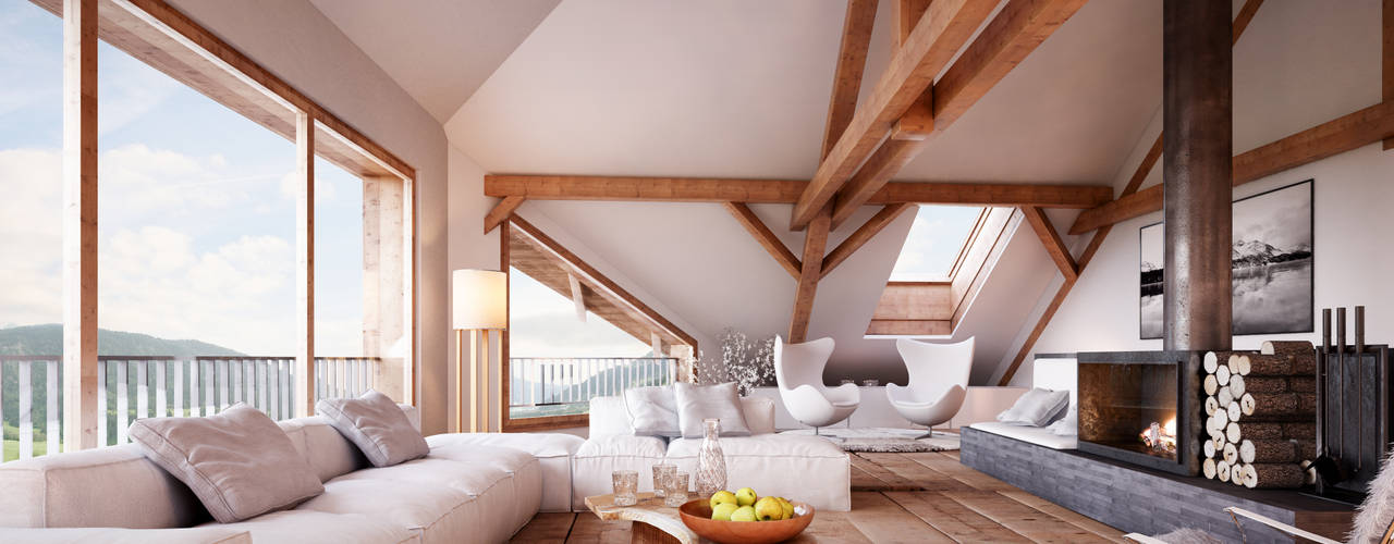 Casa Cochetta, Totalsanierung und Umbau Merhfamilienhaus, von Mann Architektur GmbH von Mann Architektur GmbH Rustic style living room
