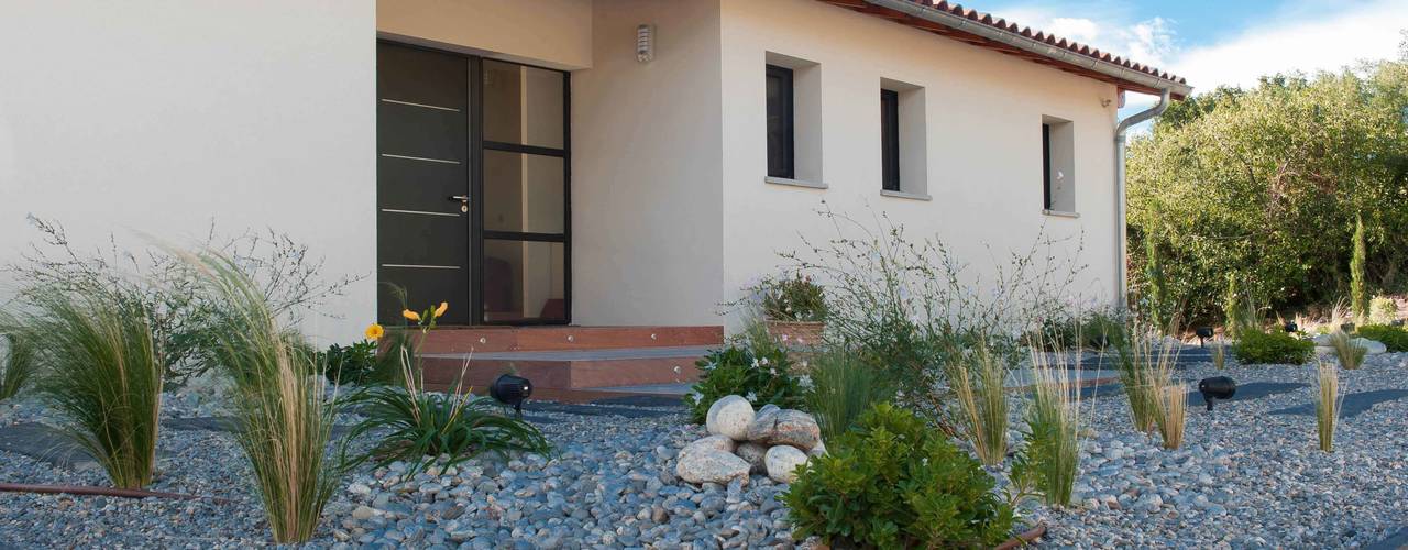 Maison individuelle BBC à Péchabou, POUGET Agnès POUGET Agnès Modern houses