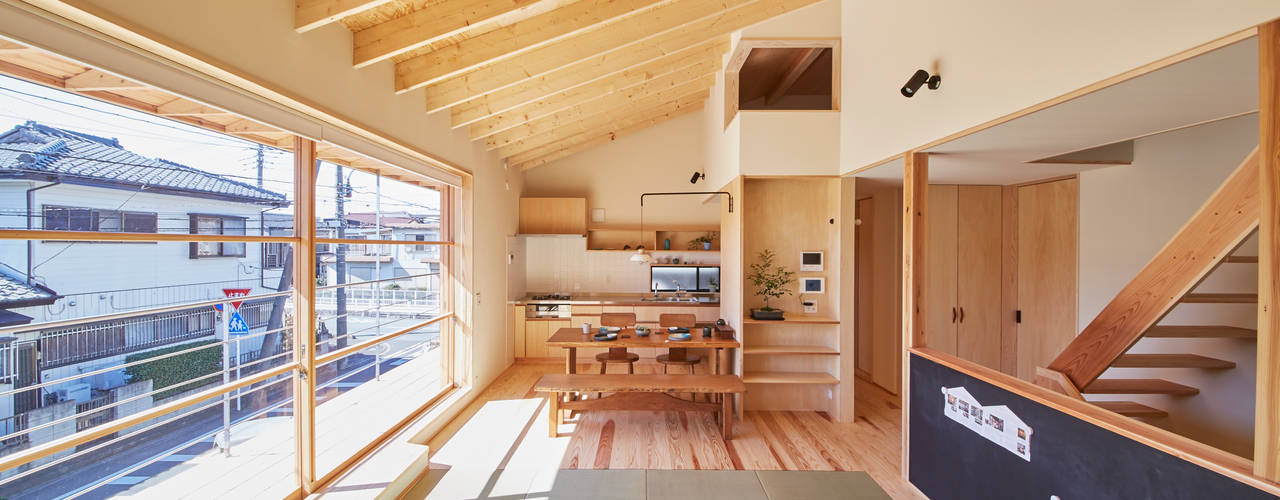 柳崎の住宅, 一級建築士事務所co-designstudio 一級建築士事務所co-designstudio Modern living room