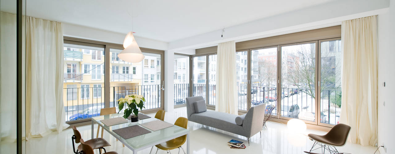 „Haus im Haus“ – Wohnung in Berlin Mitte, Sehw Architektur Sehw Architektur Salones modernos