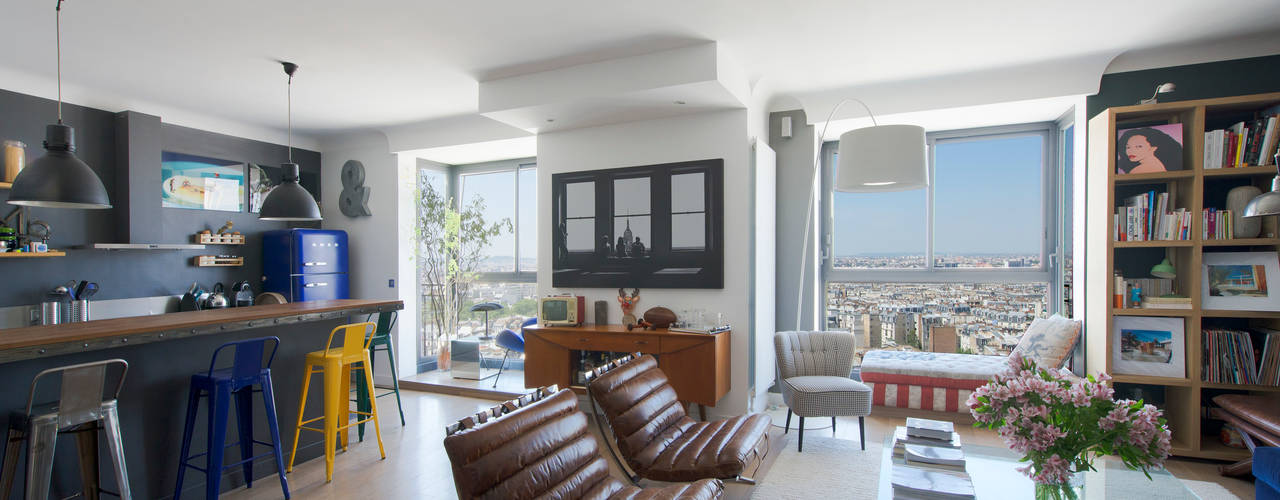 Appartement Caulaincourt Paris, Hélène de Tassigny Hélène de Tassigny Eklektik Oturma Odası