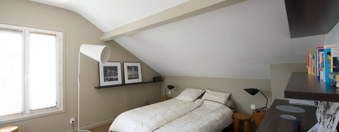 Maison individuelle Le Chesnay, Hélène de Tassigny Hélène de Tassigny Modern style bedroom