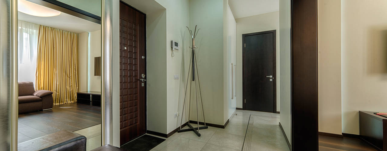 Интерьерная фотосъемка квартиры, Platon Makedonsky Platon Makedonsky Minimalist corridor, hallway & stairs