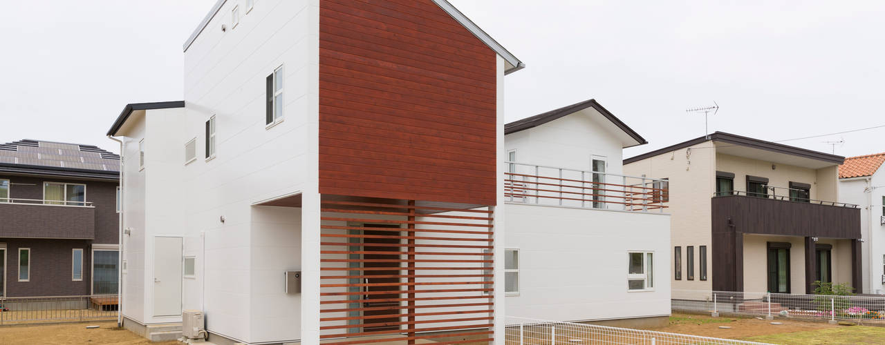 蔵波・HOUSE・T（KURANAMI・HOUSE・T）, 吉田裕一建築設計事務所 吉田裕一建築設計事務所 Rumah Modern Kayu Wood effect