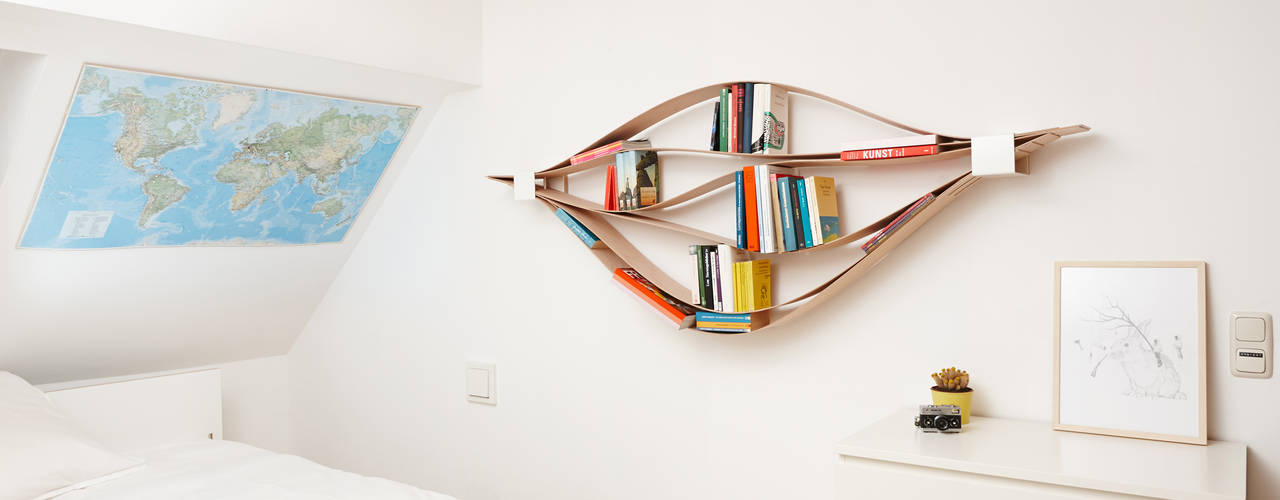 Chuck, flexible wall shelf, Neuvonfrisch - Möbel und Accessoires Neuvonfrisch - Möbel und Accessoires Modern living room
