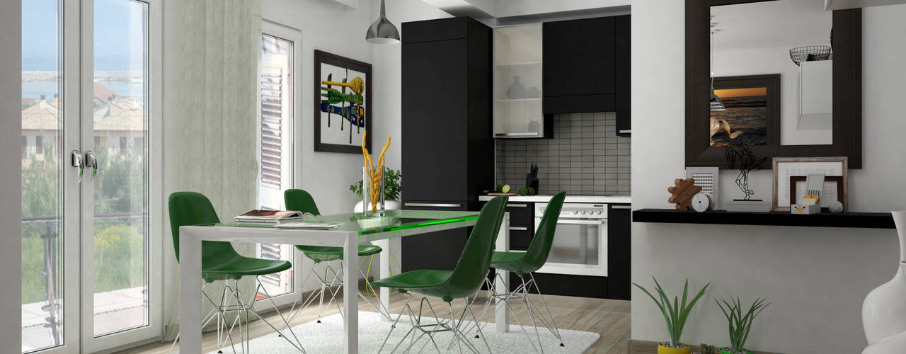 Design & Render livingroom – arredamento S.Agata Militello (ME) , Santoro Design Render Santoro Design Render Cucina moderna
