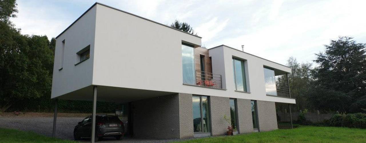 Malonne I Habitation privée très basse énergie ; K 34 - Ew 39, SECHEHAYE Architecture et Design SECHEHAYE Architecture et Design モダンな 家