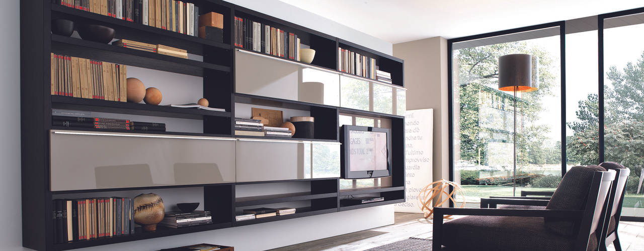 TV units with open display / Bookcases , Lamco Design LTD Lamco Design LTD 모던스타일 거실