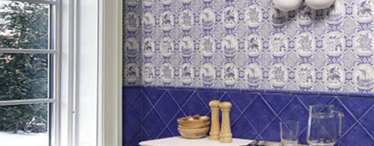 Azulejos rústicos, INTERAZULEJO INTERAZULEJO ラスティックデザインの キッチン