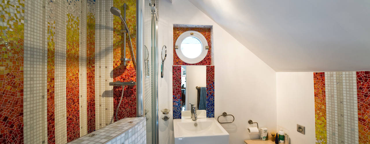 Mosaïque personnalisée - Salles de bain, Art Mosaico Art Mosaico Modern bathroom