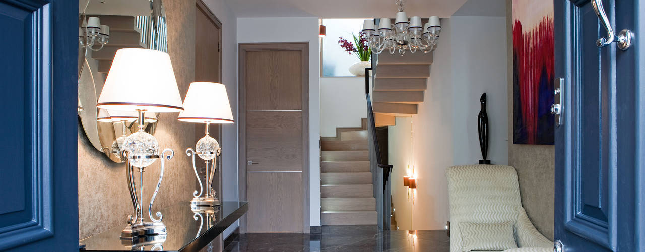 Mews House, Pont Street Mews, Knightsbridge, London, RBD Architecture & Interiors RBD Architecture & Interiors Modern corridor, hallway & stairs