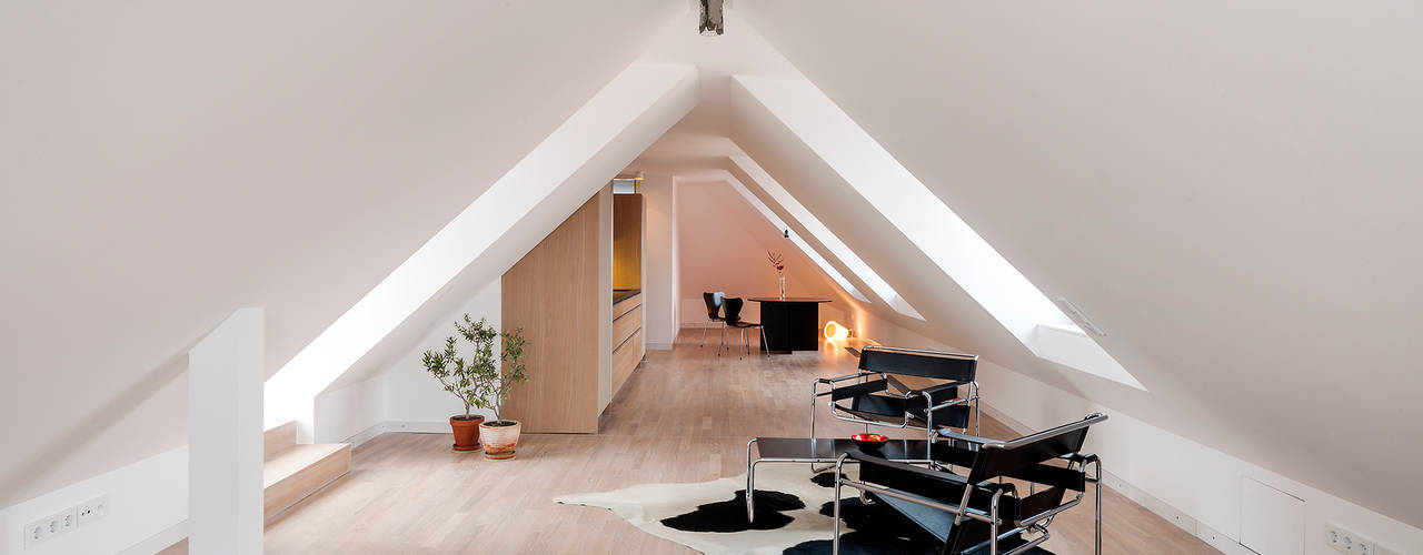 Sanierung Wohnanlage München-Schwabing, arcs architekten arcs architekten Minimalist living room