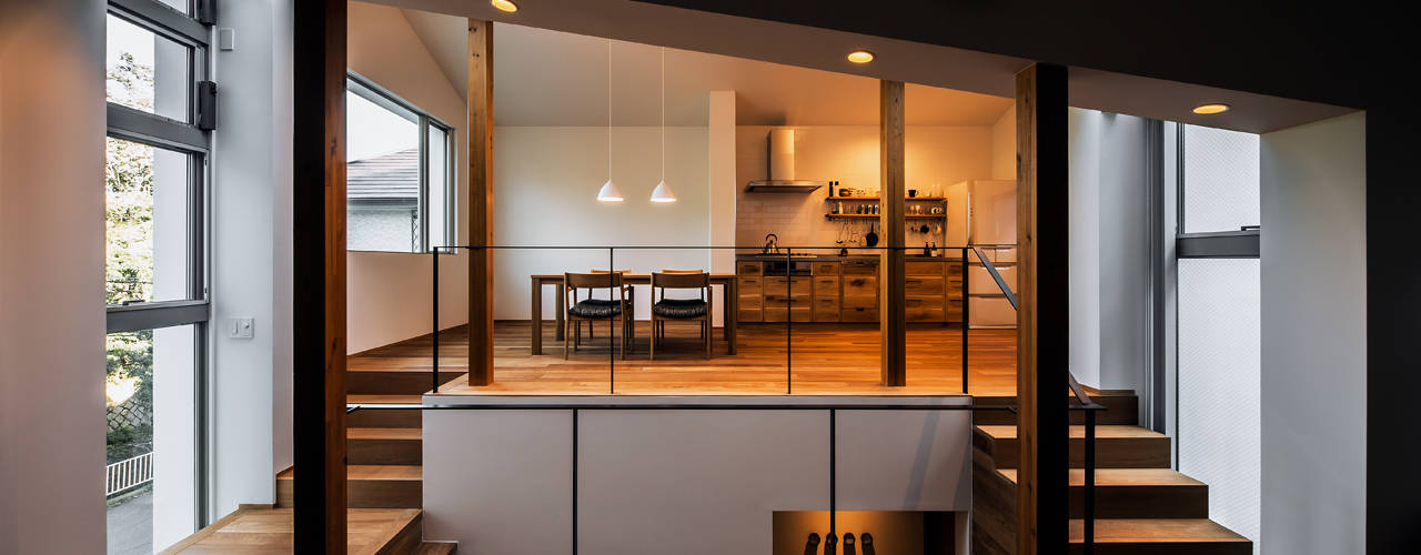 Crevasse House, 株式会社seki.design 株式会社seki.design Modern living room