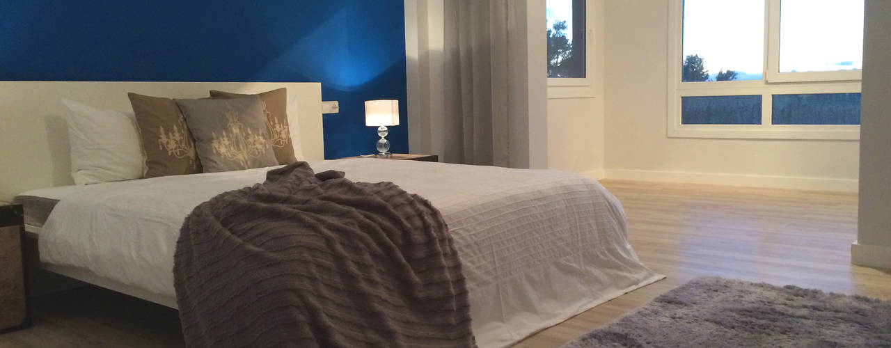 Wunderschönes Meerblick Chalet im maritimen Stil, INSIDE tp INSIDE tp Mediterranean style bedroom