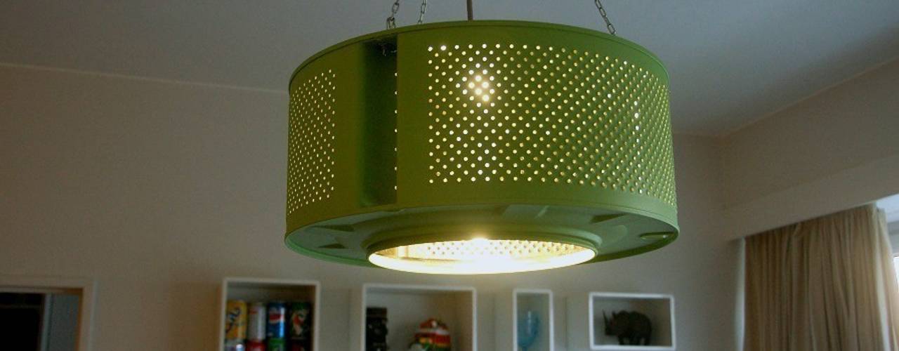 Lampa wisząca z bębna pralkowego, Palletideas Palletideas Living room