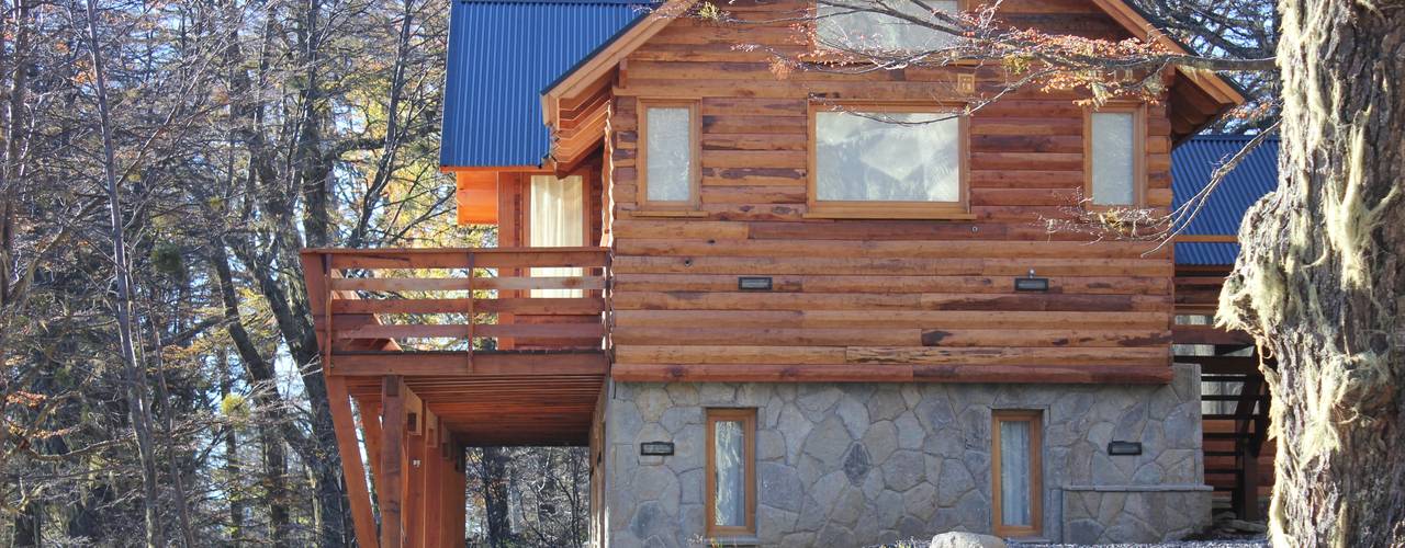 Cabaña Las Pendientes - Patagonia Argentina, Aguirre Arquitectura Patagonica Aguirre Arquitectura Patagonica Casas clássicas