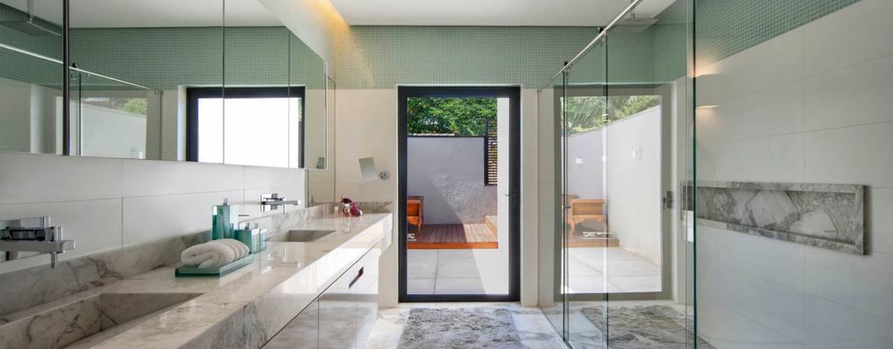 Projeto Casa Moderna - Jorge Elmor, Elmor Arquitetura Elmor Arquitetura Modern bathroom