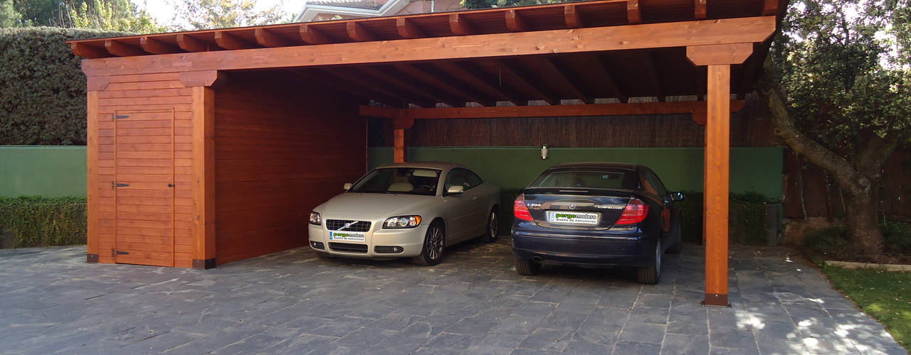 Garajes de Madera, Pergomadera Pérgolas y Porches de madera Pergomadera Pérgolas y Porches de madera Zadaszenie