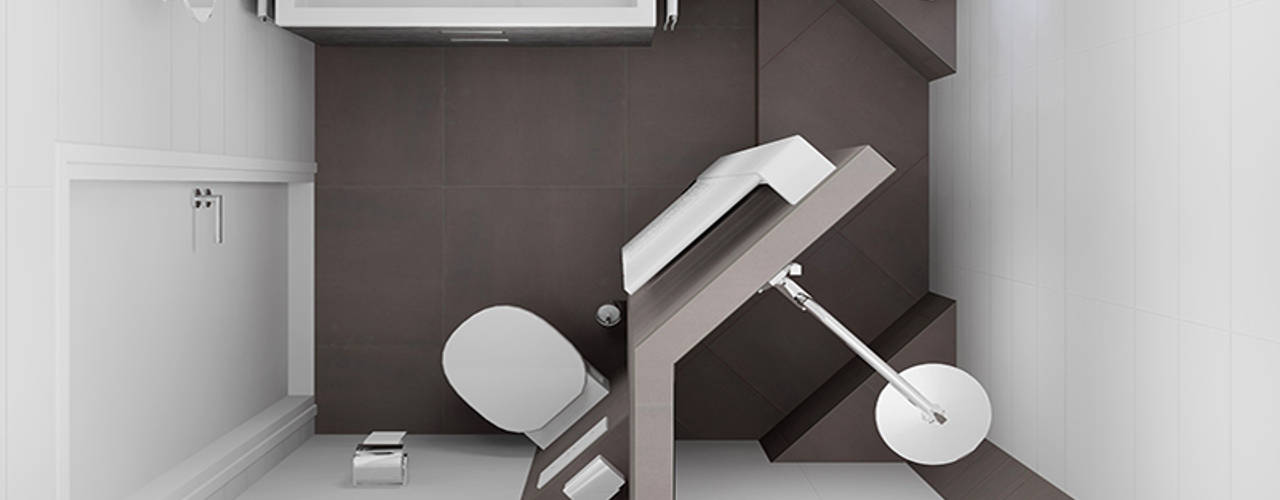 Kleine badkamer ontwerpen, Sani-bouw Sani-bouw 現代浴室設計點子、靈感&圖片